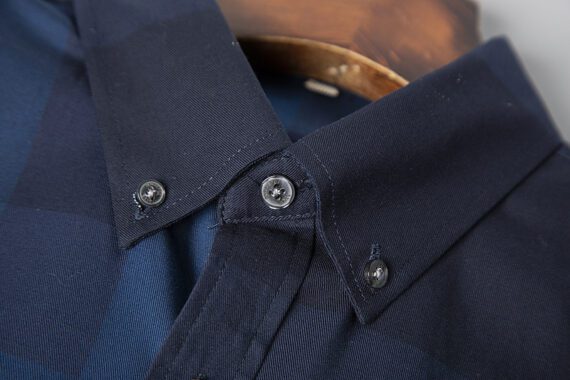 ⁦מעיל ברברי-BURBERRY BUTTON MEN - Navy Blue Mix⁩ – תמונה ⁦8⁩