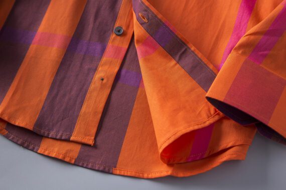 ⁦מעיל ברברי-BURBERRY BUTTON MEN - Pumpkin & Pompadour⁩ – תמונה ⁦9⁩