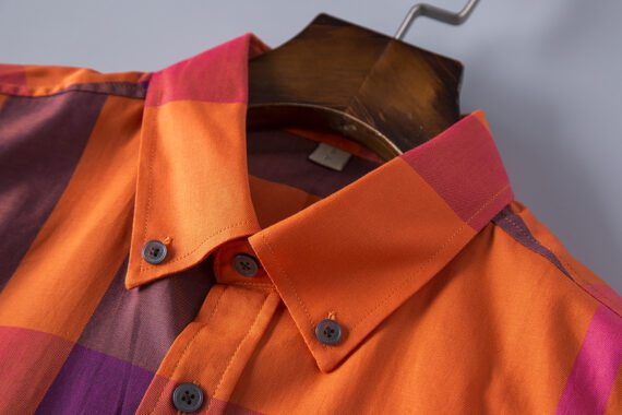 ⁦מעיל ברברי-BURBERRY BUTTON MEN - Pumpkin & Pompadour⁩ – תמונה ⁦10⁩