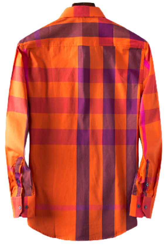 ⁦מעיל ברברי-BURBERRY BUTTON MEN - Pumpkin & Pompadour⁩ – תמונה ⁦2⁩