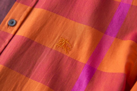 ⁦מעיל ברברי-BURBERRY BUTTON MEN - Pumpkin & Pompadour⁩ – תמונה ⁦6⁩