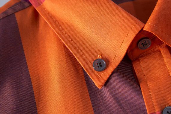 ⁦מעיל ברברי-BURBERRY BUTTON MEN - Pumpkin & Pompadour⁩ – תמונה ⁦8⁩