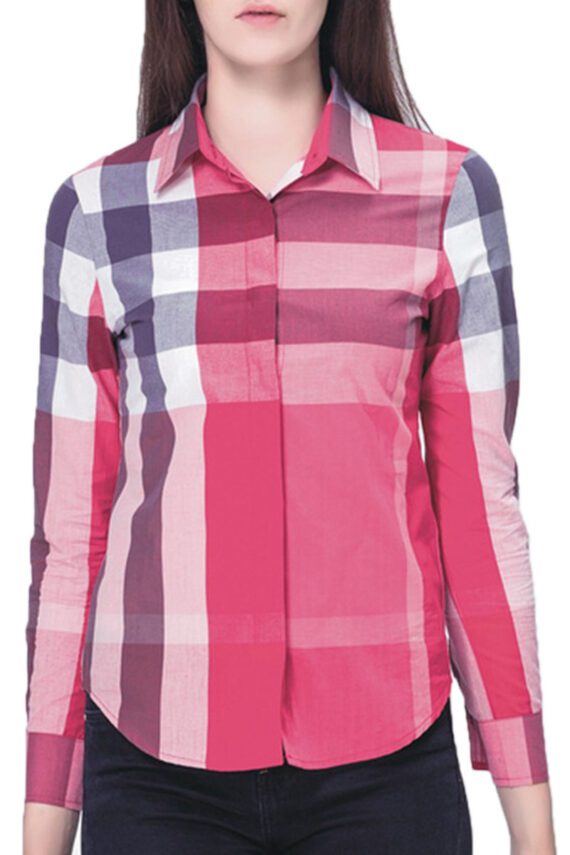 ⁦ברברי-BURBERRY WOMEN BUTTON- Dark Pink Mix⁩ – תמונה ⁦4⁩