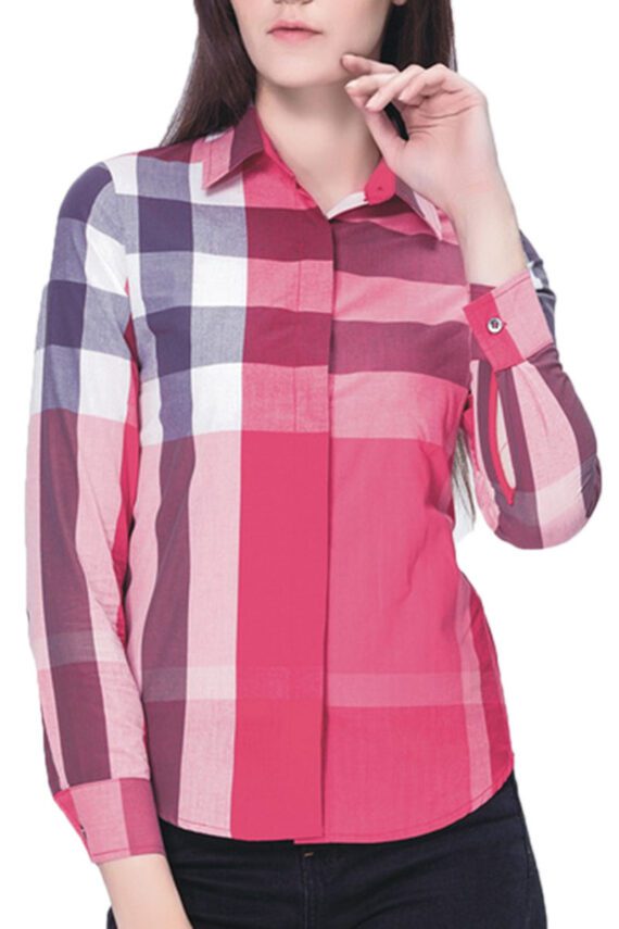 ⁦ברברי-BURBERRY WOMEN BUTTON- Dark Pink Mix⁩ – תמונה ⁦5⁩