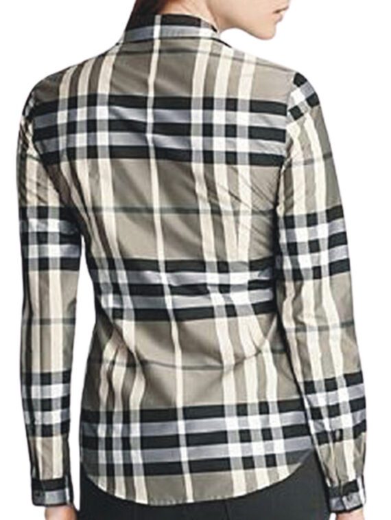 ⁦ברברי-BURBERRY WOMEN BUTTON- Heathered Grey Mix⁩ – תמונה ⁦3⁩