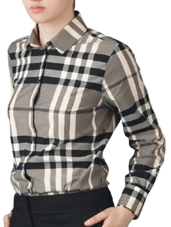 ⁦ברברי-BURBERRY WOMEN BUTTON- Heathered Grey Mix⁩ – תמונה ⁦2⁩