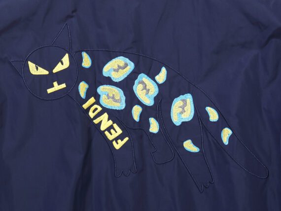 ⁦מעילי פנדי-FENDI COAT - Gulf Blue⁩ – תמונה ⁦8⁩