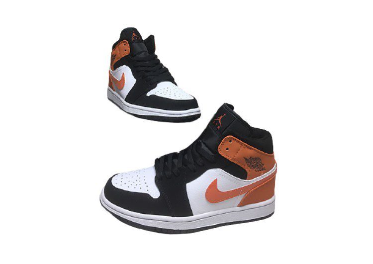 נעלי נייק-NIKE AIR MAX JORDAN HIGH -  Black Flame Pea & White – תמונה 3