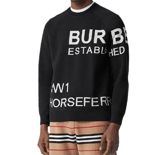 ברברי - BURBERRY SWETER - Black & White – תמונה 2