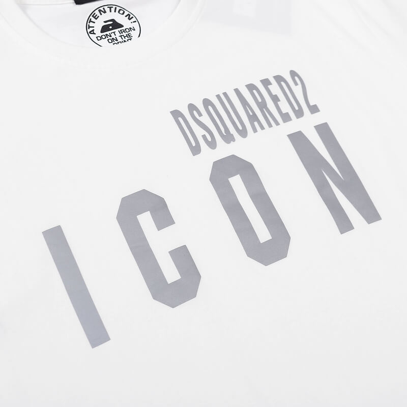 DSQUARED2 TSHIRT MEN SHORT-White & Gray – תמונה 3