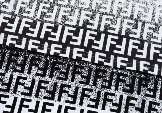 ⁦פנדי - FENDI TSHIRT MEN - Black White Combo⁩ – תמונה ⁦3⁩