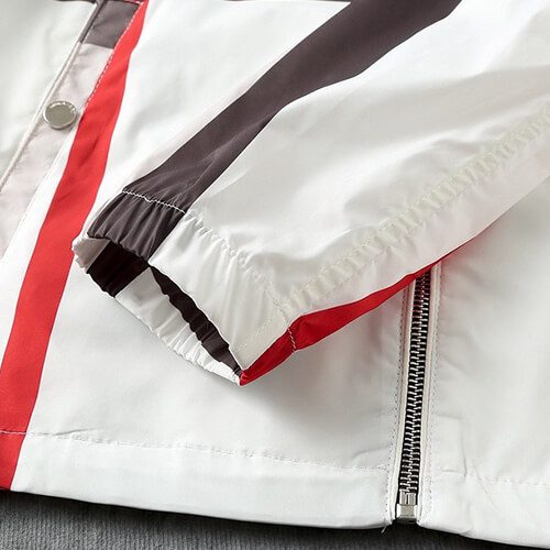 ברברי - BURBERRY JACKET- White Woody Brown & Red – תמונה 3
