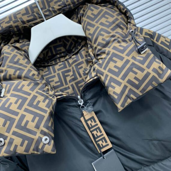 ⁦פנדי - FENDI COAT - Dark Slate & Tea⁩ – תמונה ⁦4⁩