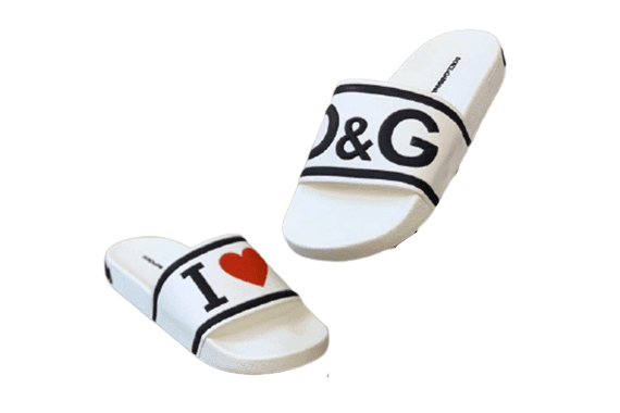 דולצ'ה וגבאנה-D&G Slipper - White & Black – תמונה 4