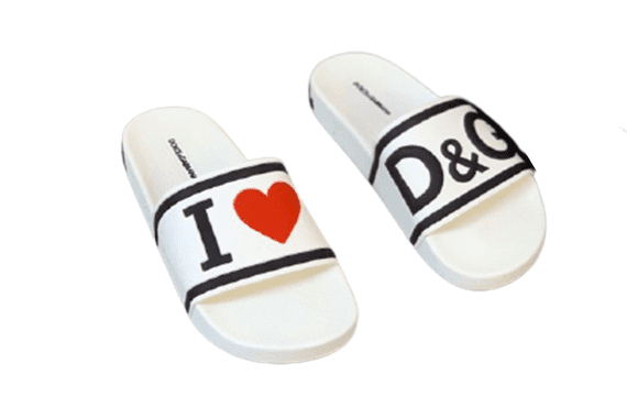 דולצ'ה וגבאנה-D&G Slipper - White & Black – תמונה 2