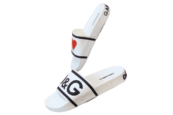 דולצ'ה וגבאנה-D&G Slipper - White & Black – תמונה 3