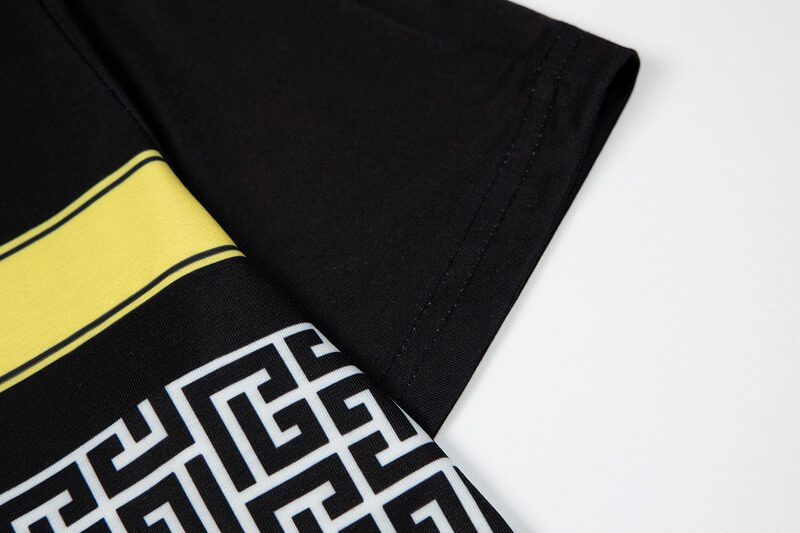 בלמן - Balmain TShirt - Black White & Yellow – תמונה 5