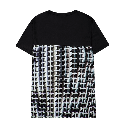 בלמן - Balmain TShirt - Black White & Yellow – תמונה 2