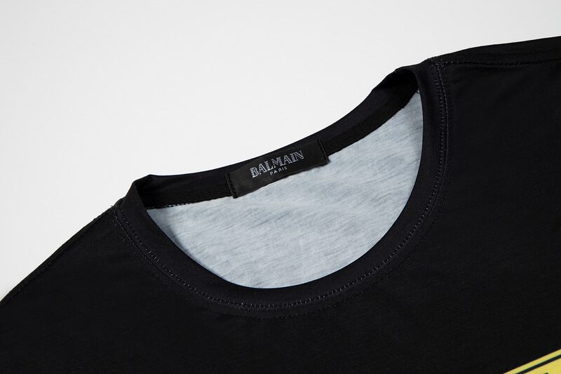 בלמן - Balmain TShirt - Black White & Yellow – תמונה 3