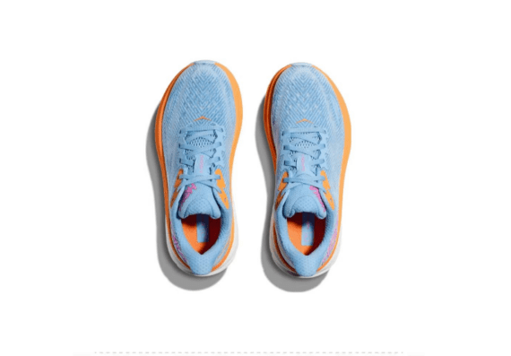 ⁦נעלי הוקה-HOKA ONE ONE Clifton 9 White Blue⁩ – תמונה ⁦5⁩