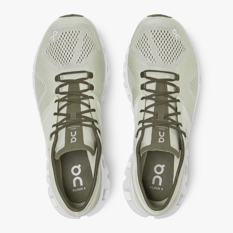 נעלי און קלאוד Cloud X ON RUNNING GREEN WHITE – תמונה 2