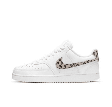 NIKE  WOMENS COURT VISION  LOW SNEAKER-WHITE