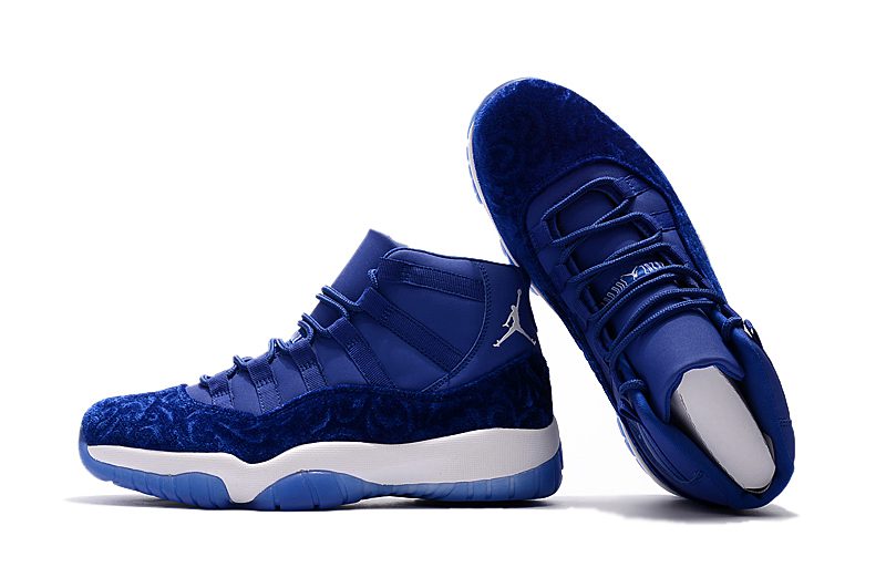 NIKE AIR JORDAN 11 “BLUE VELVET” ROYAL BLUE-WHITE FOR MEN AND WOMEN – תמונה 3