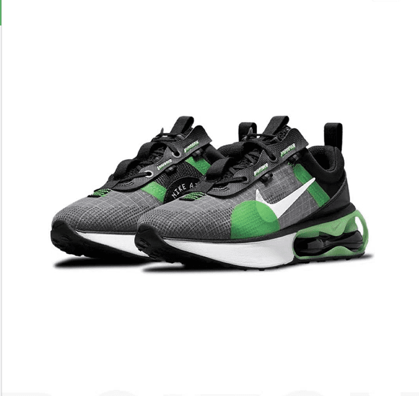 Nike Kids Boy's Air Max 2021 (GS) (Big Kid) Black/Chrome/Green Strike/Iron Grey 4.5 Big Kid M – תמונה 4