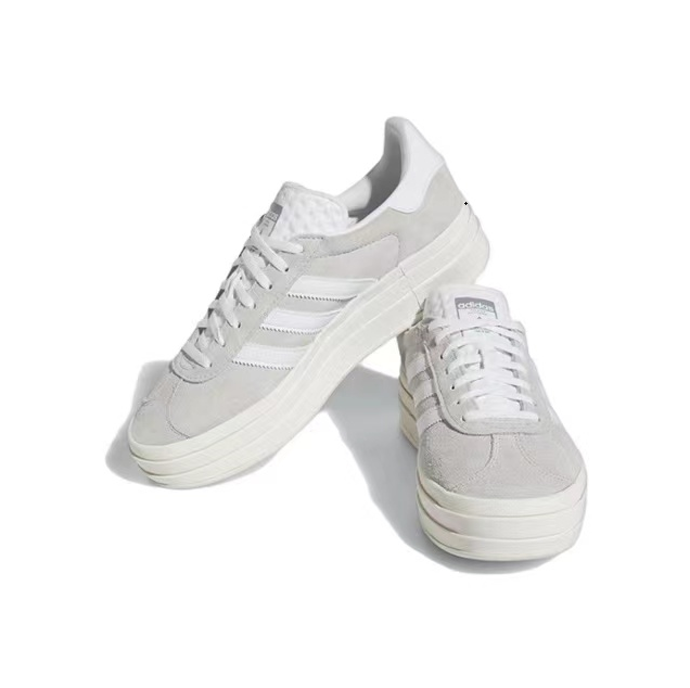 אדידס גאזל- ADIDAS GAZELLE BOLD SHOES Grey/White – תמונה 4