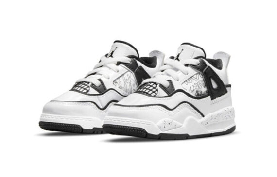 ⁦Air Jordan 1 Low Black White ילדים – נייק ג'ורדן⁩ – תמונה ⁦2⁩