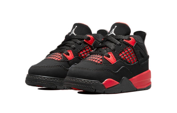 Air Jordan 1 Low Black Red ילדים – נייק ג'ורדן – תמונה 3