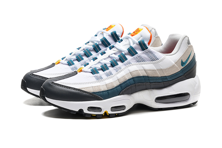 נעלי נייק NIKE AIR MAX 95 WHITE  BLACK BLUE TURKIZ – תמונה 4